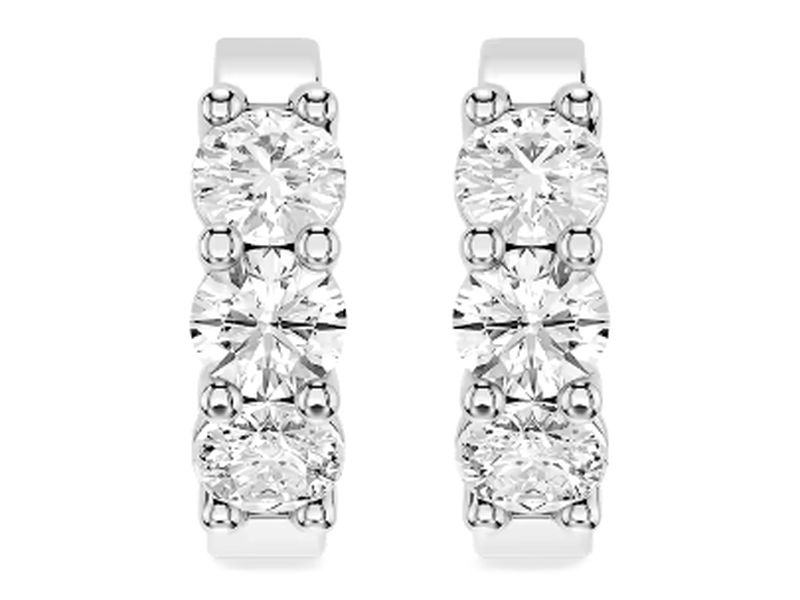 Bold Diamond Huggies in white gold
