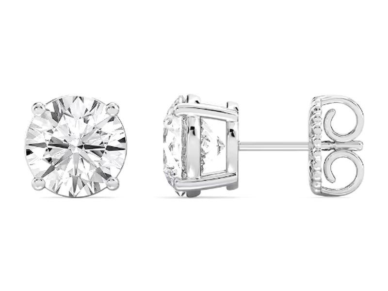 Classic Round Studs in white gold