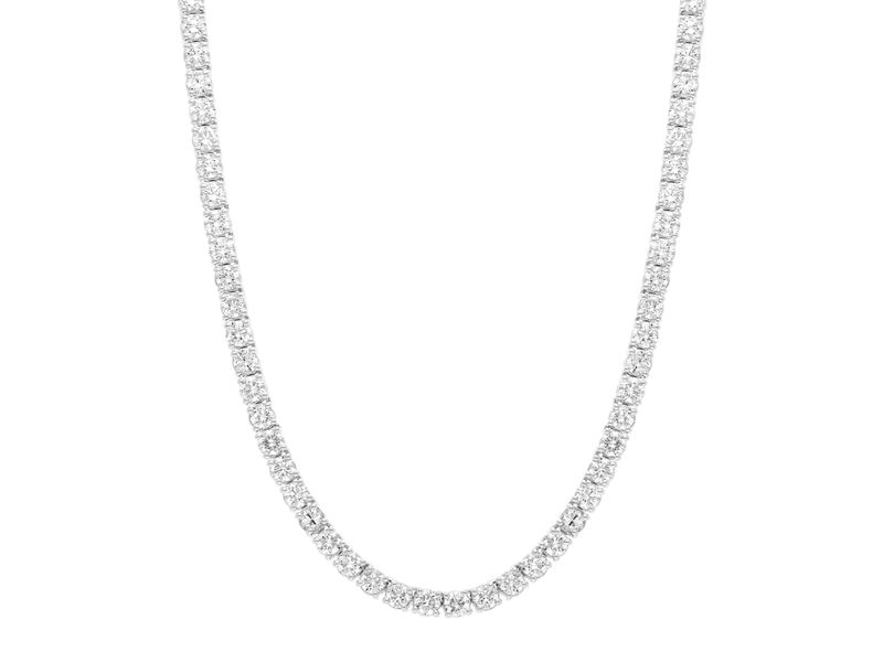 Classic Tennis Necklace in white gold