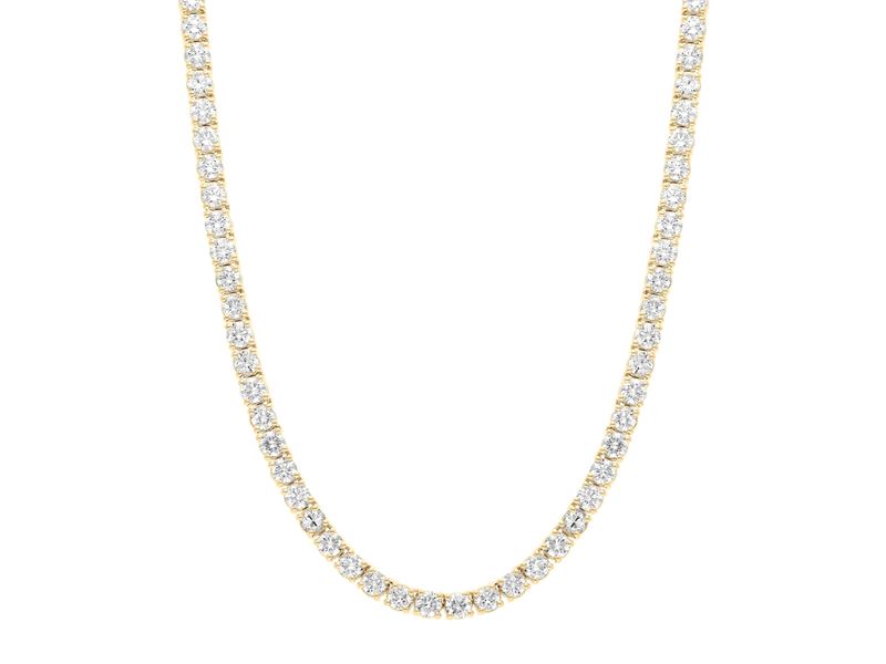 Classic Tennis Necklace in yellow gold