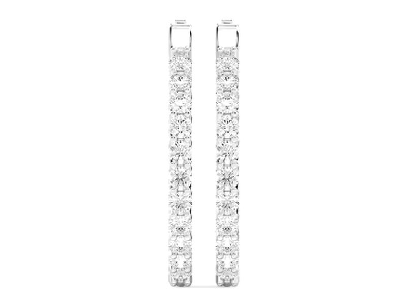 Inside-Out Diamond Hoops in white gold, another angle