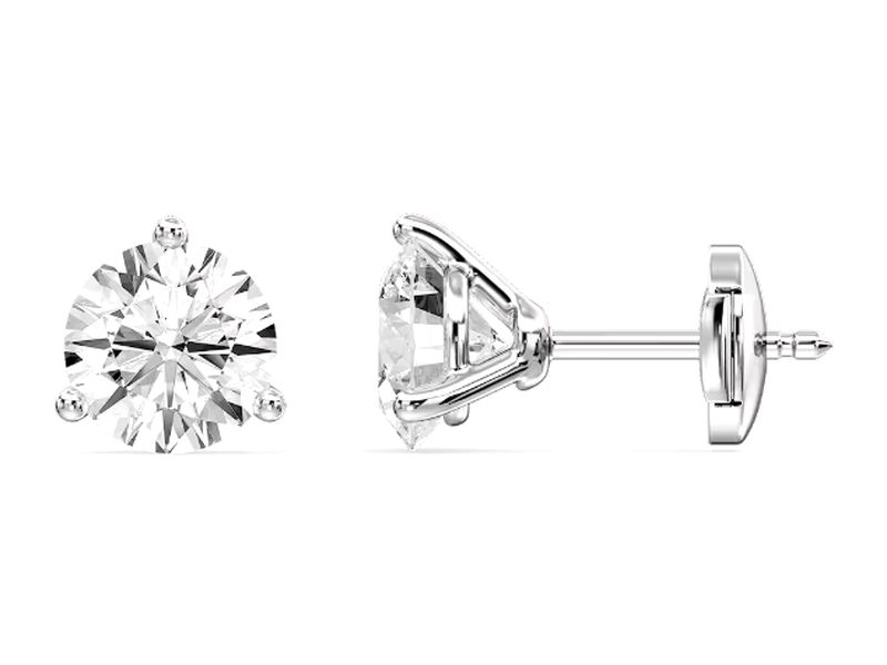 Martini-Set Round Studs in white gold