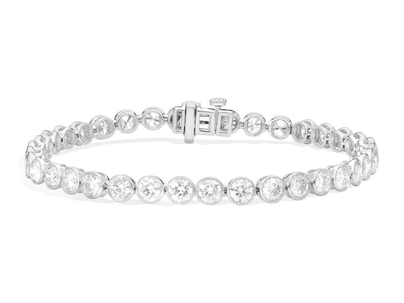 Petite Bezel Tennis Bracelet in white gold