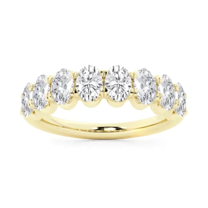 Oval Wedding Band wedding band in yellow gold — Jewelry by Allen Joseph, Mahwah NJ