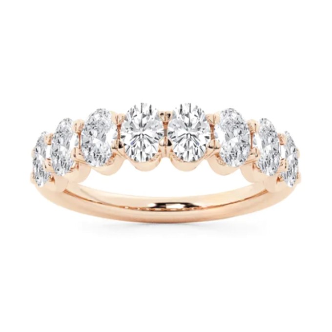 Oval Wedding Band wedding band in rose gold — Jewelry by Allen Joseph, Mahwah NJ