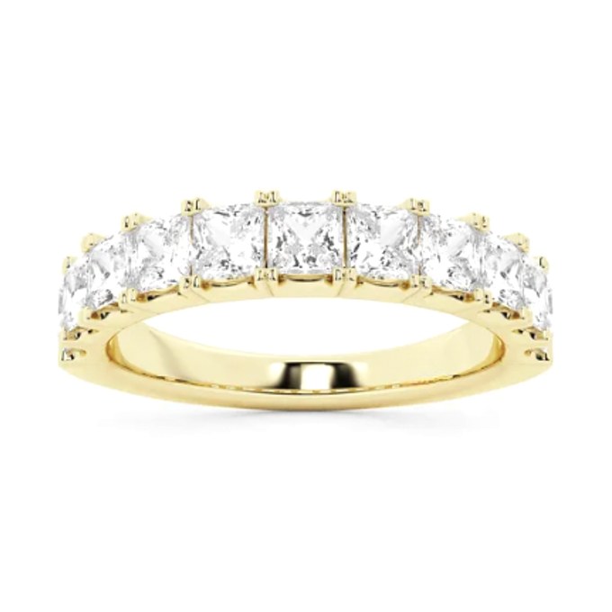 Princess Wedding Band wedding band in yellow gold — Jewelry by Allen Joseph, Mahwah NJ