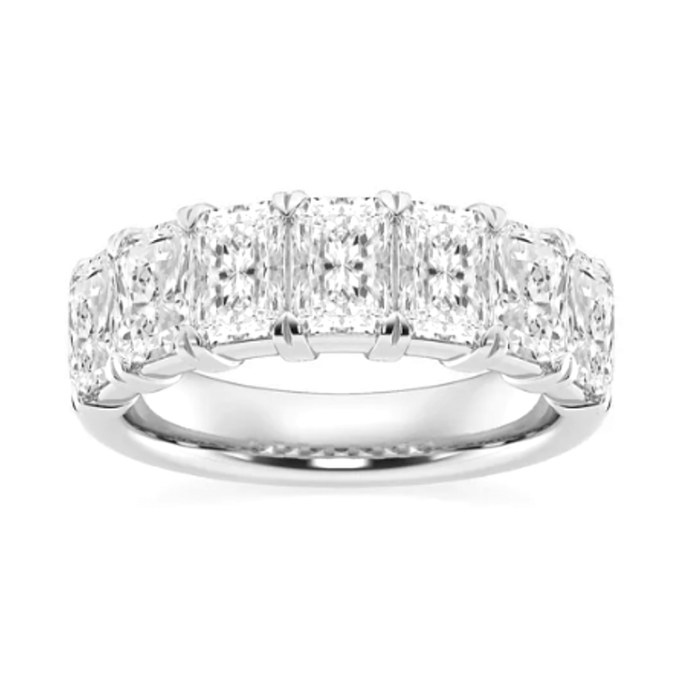 Radiant Wedding Band wedding band in white gold — Jewelry by Allen Joseph, Mahwah NJ