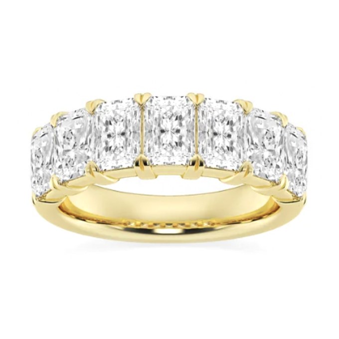 Radiant Wedding Band wedding band in yellow gold — Jewelry by Allen Joseph, Mahwah NJ