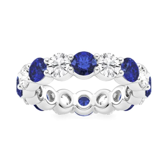 Round Gemstone band with sapphire gemstones — Jewelry by Allen Joseph, Mahwah NJ