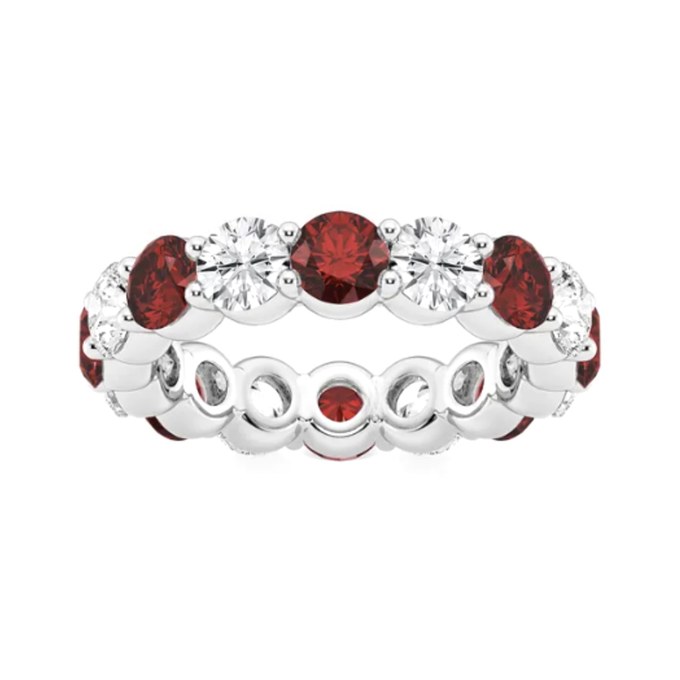 Round Gemstone band with ruby gemstones — Jewelry by Allen Joseph, Mahwah NJ