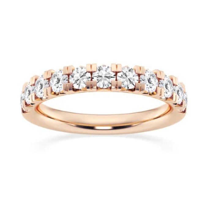 Round Wedding Band wedding band in rose gold — Jewelry by Allen Joseph, Mahwah NJ